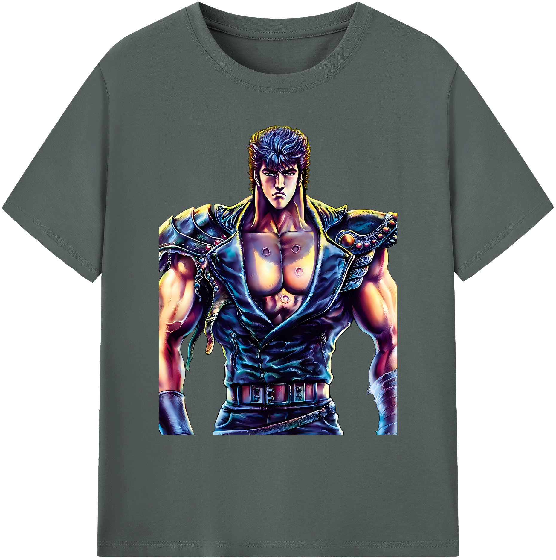 （画像用） 北斗の拳 Fist of the North Star 綿100％ メンズ半袖Tシャツ｜肌触りやわらか＆通気性